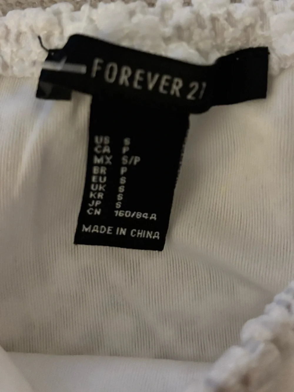 Forever 21 White Lace Off-Shoulder Crop Top